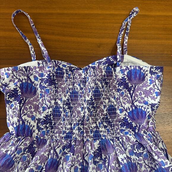 Hyacinth House Purple Multi Floral Corinne Cut-Out Midi Dress, nwt size medium - Picture 6 of 12